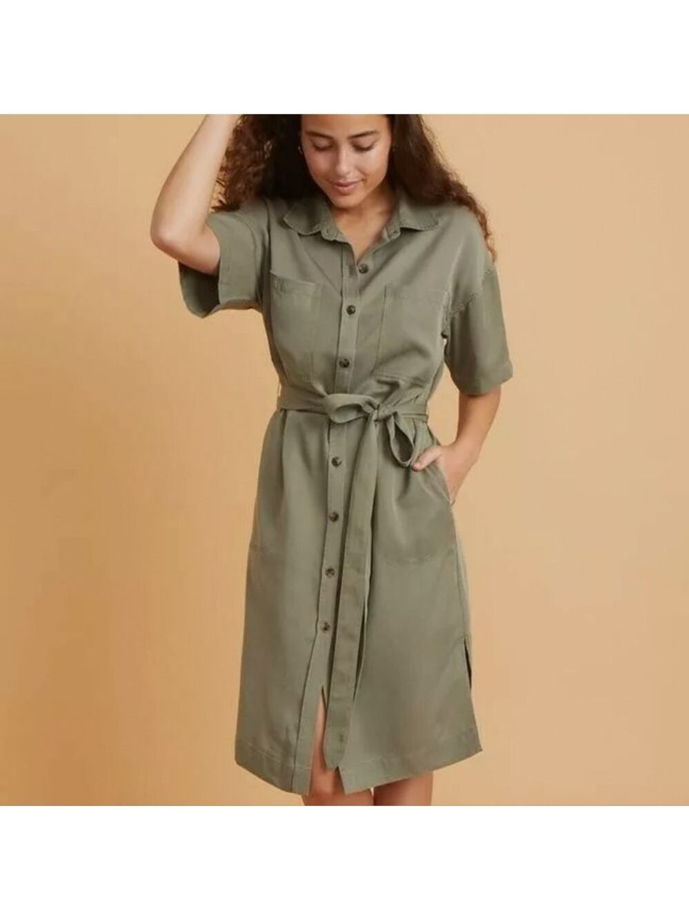 Marine Layer Renata Midi Belted Dress - Picture 2 of 7